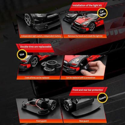 Remote Control Cars RC Drift Car 2.4Ghz 50KM/H High Speed 4WD RTR Racing Car with Drift Tires