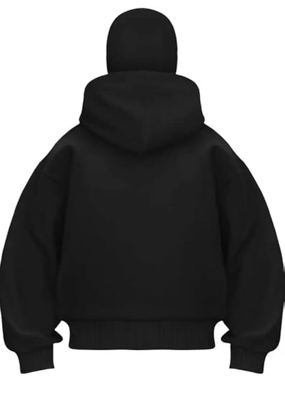 BE SAVAGE Balaclava Zipper Hoodie for Men Heavyweight Ninja Hoodies for Men