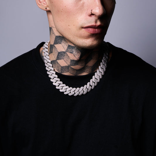 Karan Aujla Silver Diomand men's Necklace chain